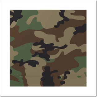 Green brown Camo Military Posters and Art